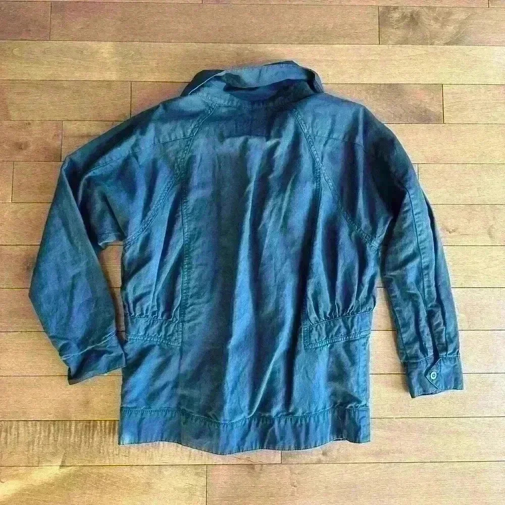 French Connection | Linen and cotton grey slate colored jacket size 4 small - Picture 6 of 7